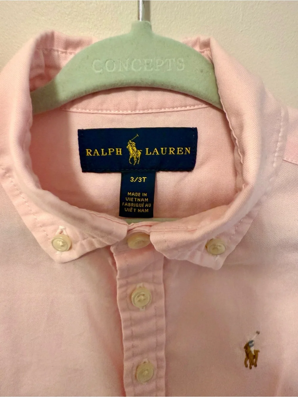 Ralph Lauren Light Pink Button-Down Oxford Shirt